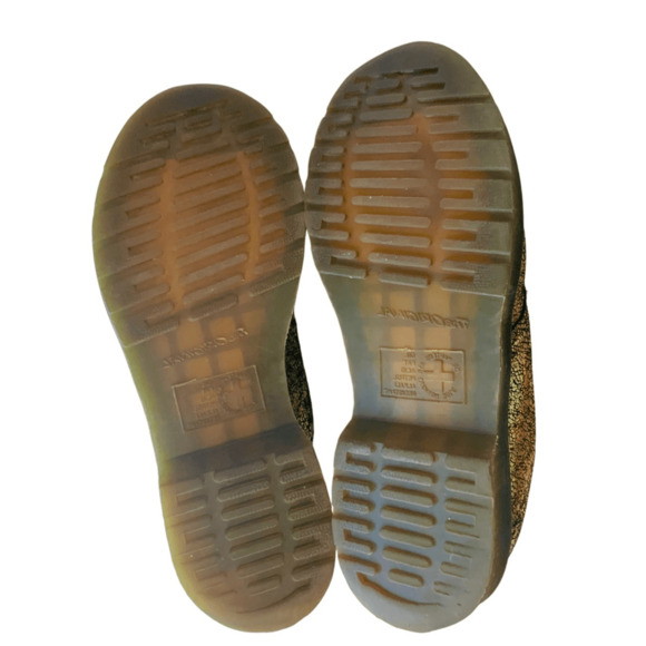 Doc Martens Pascal Crackle Gold Oxfords - Picture 4 of 11